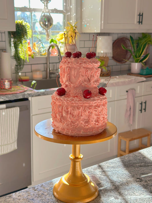 Two-Tier Vintage Pink Fake Cake ⭐️Only 1 Available⭐️