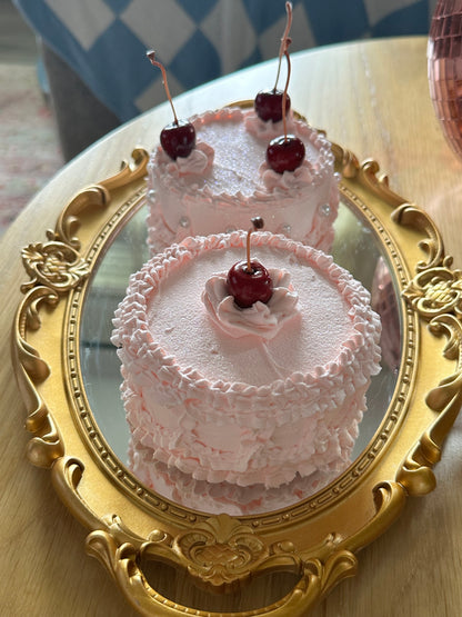 Light Pink Small Cakes 🍰 (Set of 2) ✌️🍒🌸