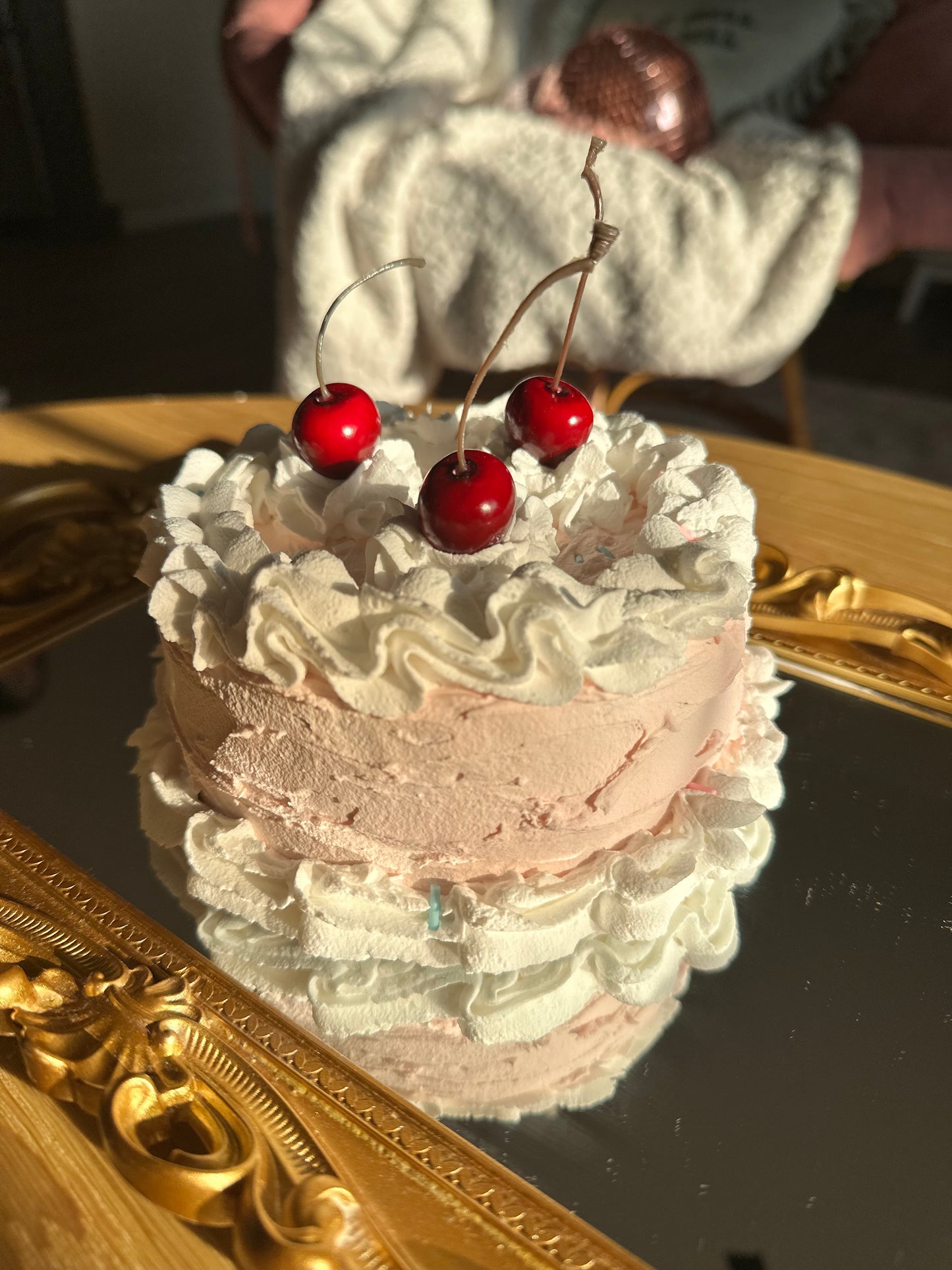 Small Pink Cake Decor🍒