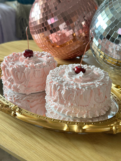 Ruffle Pink Cakes 🎂 (Set of 2)🍒