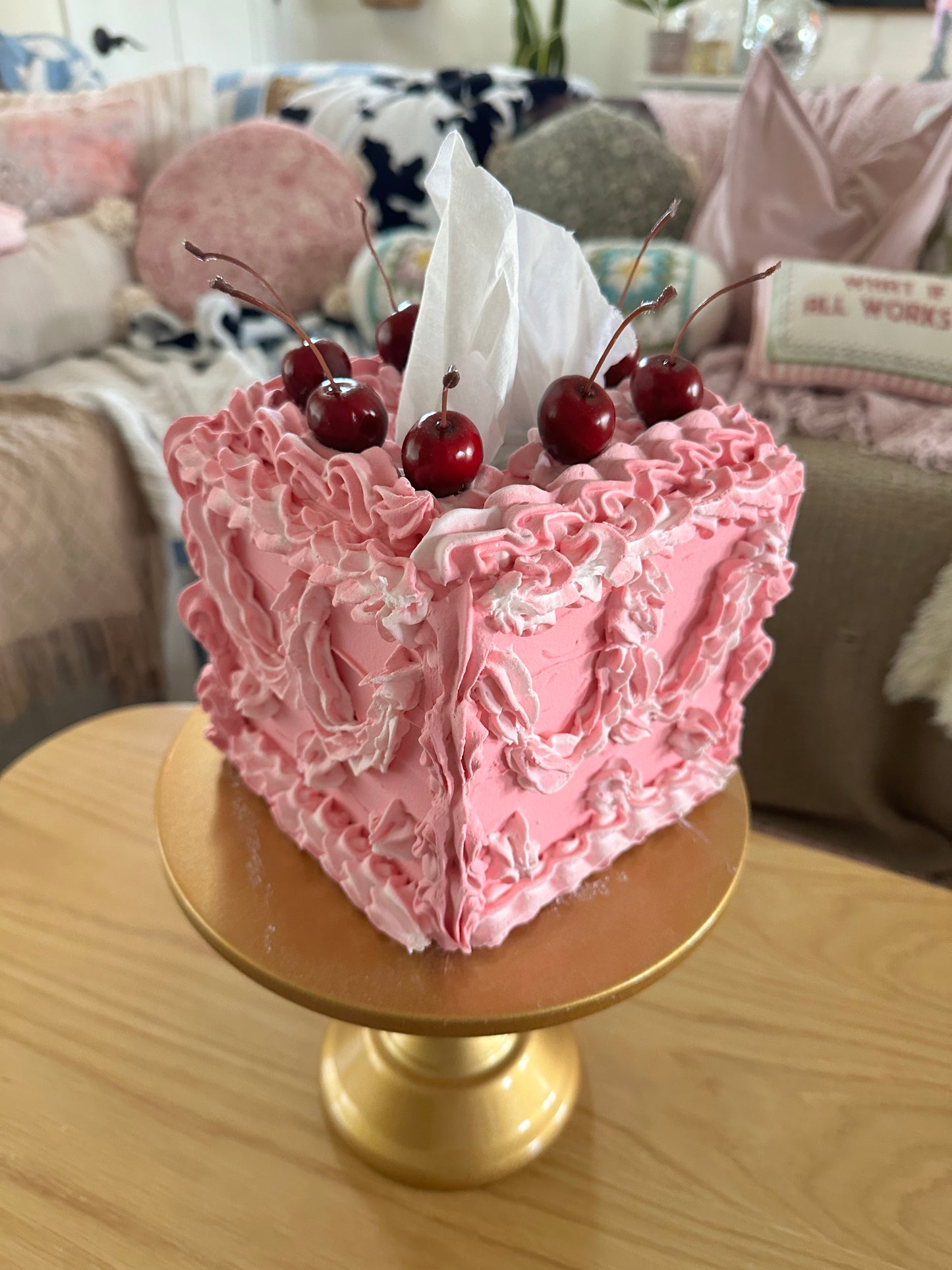 Pink Faux Tissue Box Cake