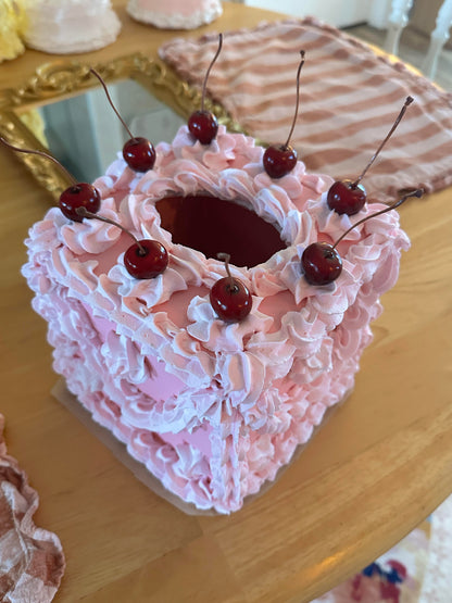 Light Pink Faux Cake Tissue Box Cover
